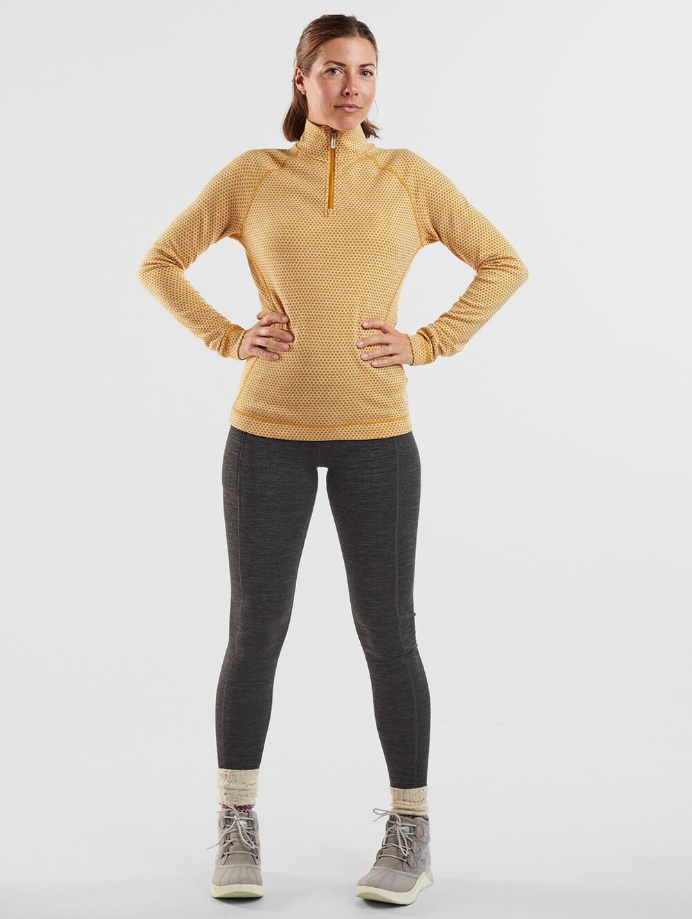 Smartwool Merino 250 Gold Honeycomb Quarter Zip Base Layer 3XL